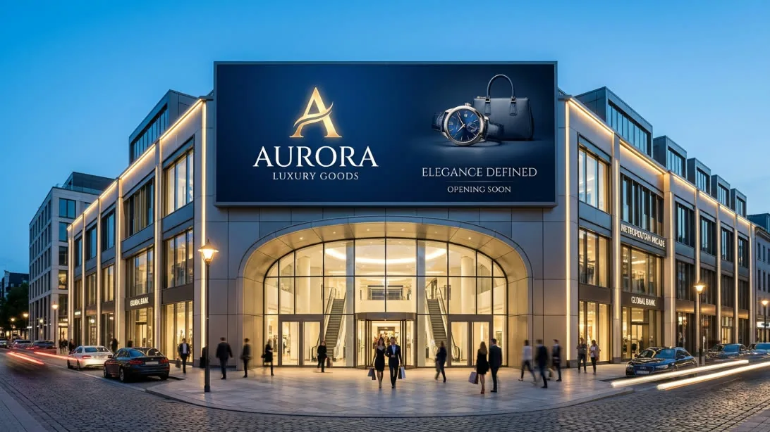 Retail facade screen