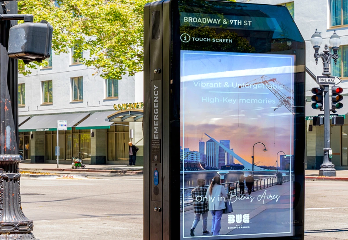 Touch-screen kiosk, Broadway & 9th, San Francisco